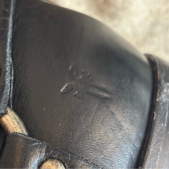 FRYE Sz 10B Harness Short Shaft Leather Boots With Zipper Back Closure - Picture 9 of 15